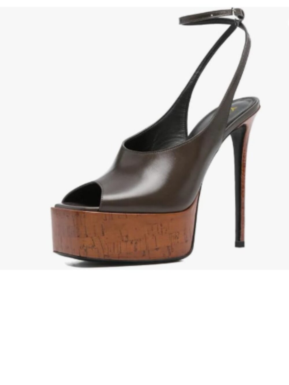 YDN Sienna Peep Toe Platform Sandals Stiletto Heels Ankle Buckled Strap Shoes